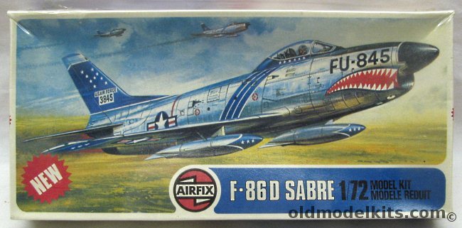 Airfix 1/72 North American F-86D Sabre Dog - 520th FIS Geiger Field WA 1955 or 512 FIS 406 FIW Manston 1956, 02061-1 plastic model kit